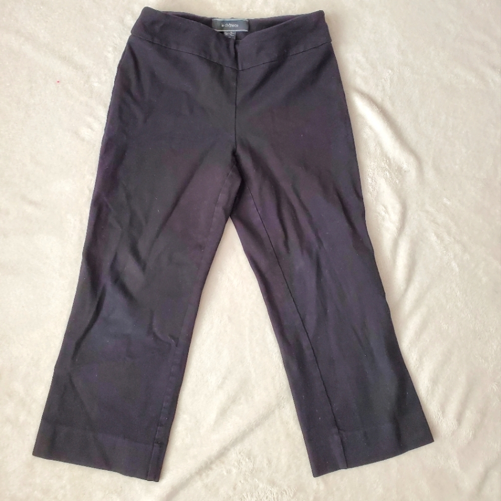 Le Chateau Black Stretch Relaxed Dress Capris, Size 00
